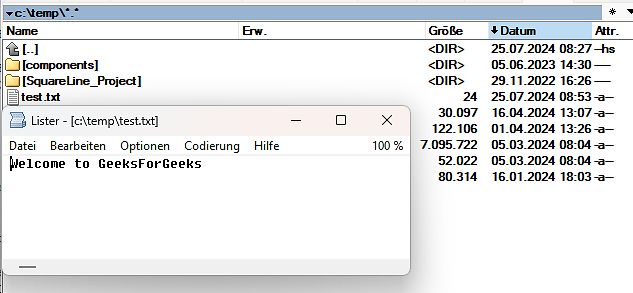 Windows Explorer und Texteditor Fenster