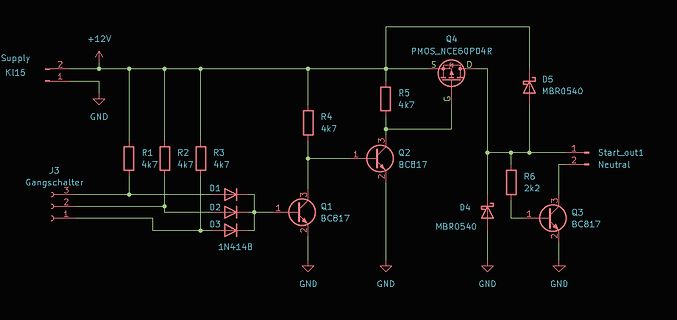Schaltplan einer elektronischen Schaltung