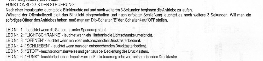 Text zur Funktionslogik einer Steuerung