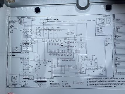 Abfotografierter Schaltplan eines elektronischen Geräts