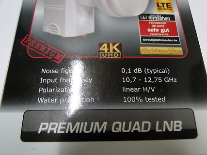 Verpackung eines Premium Quad LNB