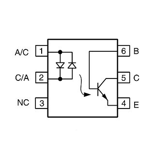 Schaltplan eines Bauteils mit Diode und Transistor