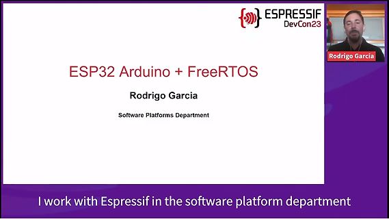 Präsentationsfolie ESP32 Arduino und FreeRTOS