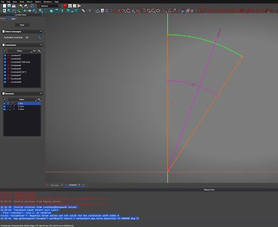 CAD-Software mit geometrischen Randbedingungen und Fehlermeldungen