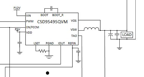 Schaltplan eines CSD95495QVM ICs