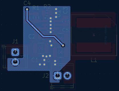 CAD-Ansicht eines Leiterplatten-Layouts