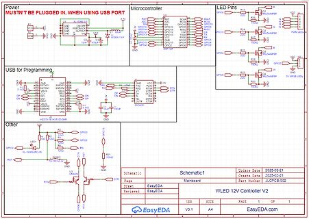 Schaltplan eines WLED 12V Controllers