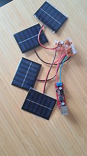 Solarzellen mit Laderegler und USB-Modul