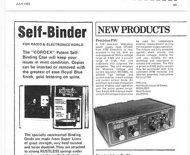 Scan einer Magazinseite mit Produktwerbung