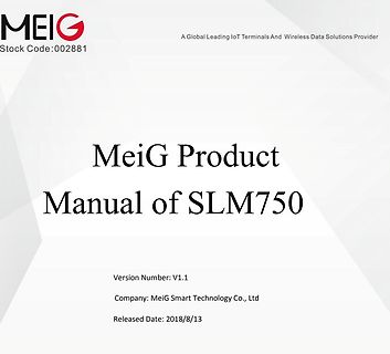 Titelseite eines Produkthandbuchs für SLM750