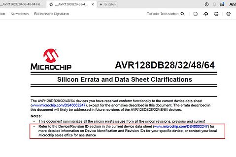 Microchip Silicon Errata und Data Sheet Clarifications