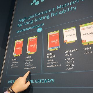 Werbeplakat für Breitband-Module von Sierra Wireless