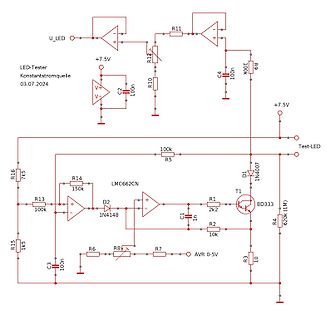 Schaltplan einer LED-Stromquelle