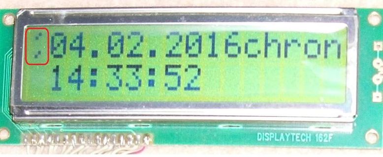 LCD-Display mit Datum und Uhrzeit