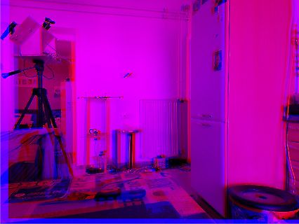 Werkstatt mit Stativ und Schrank