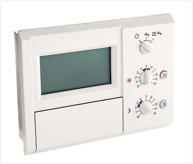 Thermostat-Steuereinheit mit Display und Drehreglern