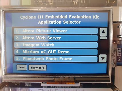 Display eines Cyclone III Embedded Evaluation Kit