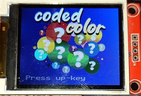 Display eines Mikrocontrollers mit Spielgrafik