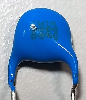 Blauer Folienkondensator