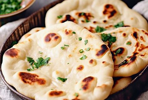 Naan Brot mit Kräutern