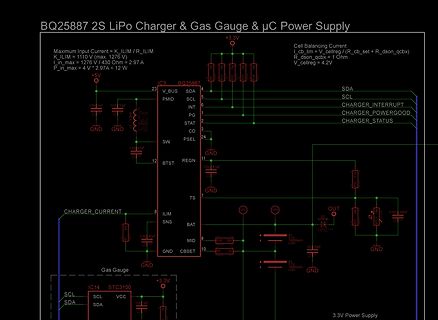 Schaltplan eines LiPo-Ladegeräts und Gas Gauges
