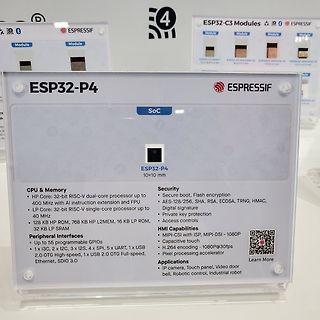 Präsentationsschild für Espressif ESP32-P4 SoC