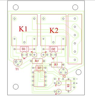 Leiterplatten-Layout einer Schaltung