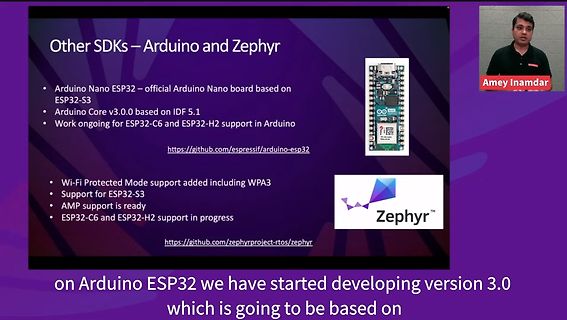Präsentationsfolie über Arduino und Zephyr SDKs