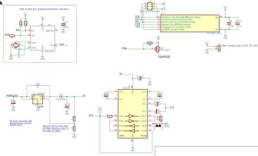 Schaltplan mit Mikrocontroller und RS232-Schnittstelle