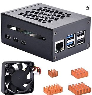 Mini-PC Gehäuse mit Lüfter und Kühlkörpern