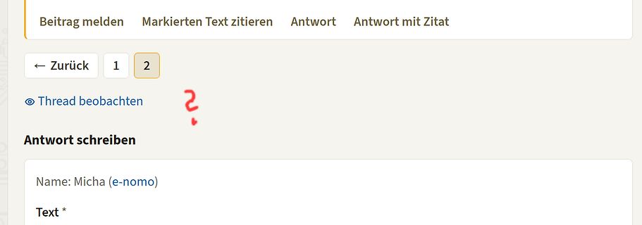 Ausschnitt eines Internetforums