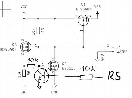Schaltplan mit MOSFETs und Bipolar-Transistor