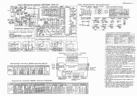 Schaltplan und Funktionsdiagramme einer Elektronik