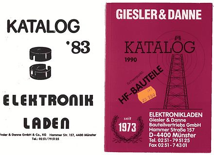 Kataloge der Firma Giesler & Danne