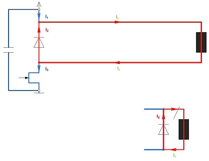Schaltplan einer Diode in einem Stromkreis