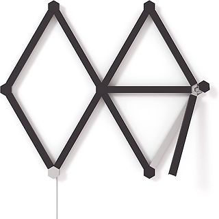 Geometrische Form aus dunklen Stäben