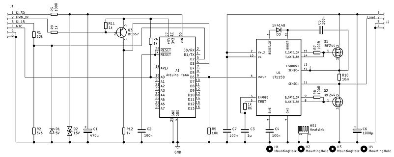 Schaltplan mit Arduino Nano und LT115B