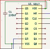 Ausschnitt eines Schaltplans mit IC 4D17