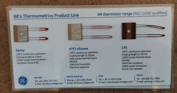 Produktübersicht GE Thermometrics NK Thermistor Range