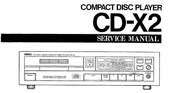 Service Manual Yamaha CD-X2 Compact Disc Player