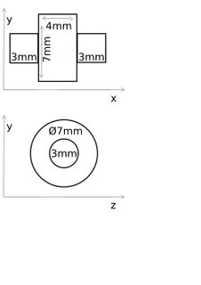 Geometrische Zeichnungen mit Maßangaben