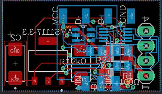 Leiterplatten-Layout einer Platine