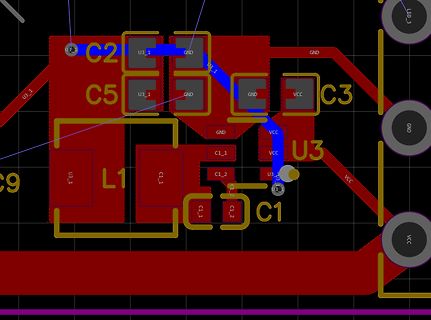 Ausschnitt eines PCB-Layouts