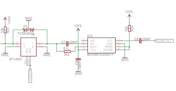 Schaltplan eines Mikrofonverstärkers