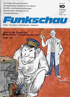 Zeitschriftencover der Funkschau mit Comic-Illustration