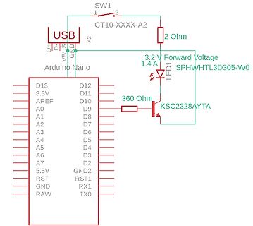 Schaltplan mit Arduino Nano und LED-Treiber