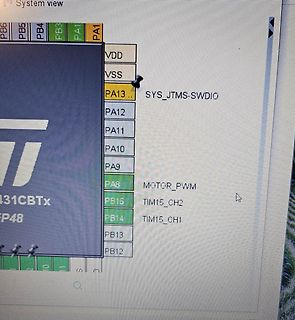 Ausschnitt einer Pinbelegung in einer Software