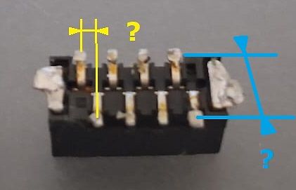 Nahaufnahme eines elektrischen Steckers mit Markierungen