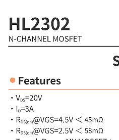 Ausschnitt eines Datenblatts für einen N-Channel MOSFET