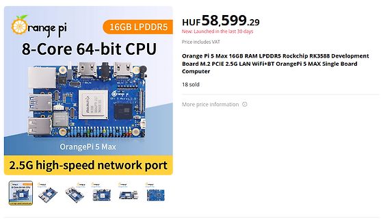 Orange Pi 5 Max Single Board Computer Produktseite